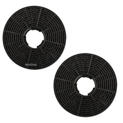 Filtri in Carbone 2 Pezzi per Cappa Silverline CF130 Diametro Esterno 103 mm Interno 33 mm CF130