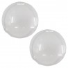 Kit 2 Pezzi Plafoniera Coprilampada Diametro 75 mm per Cappa Elica Whirlpool Turboair Modello Sofia 3001T