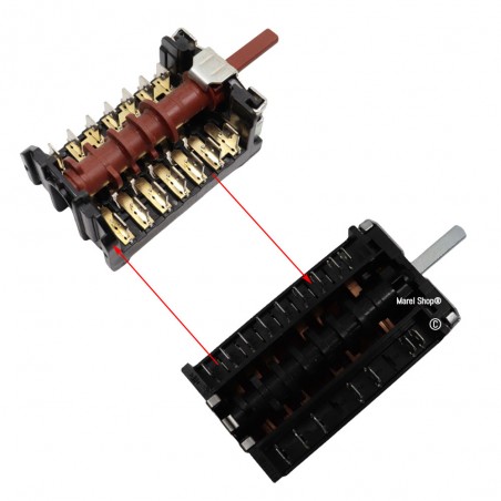 Commutatore selettore 870610K 6+0 posizioni per forno Candy Hoover 42814748