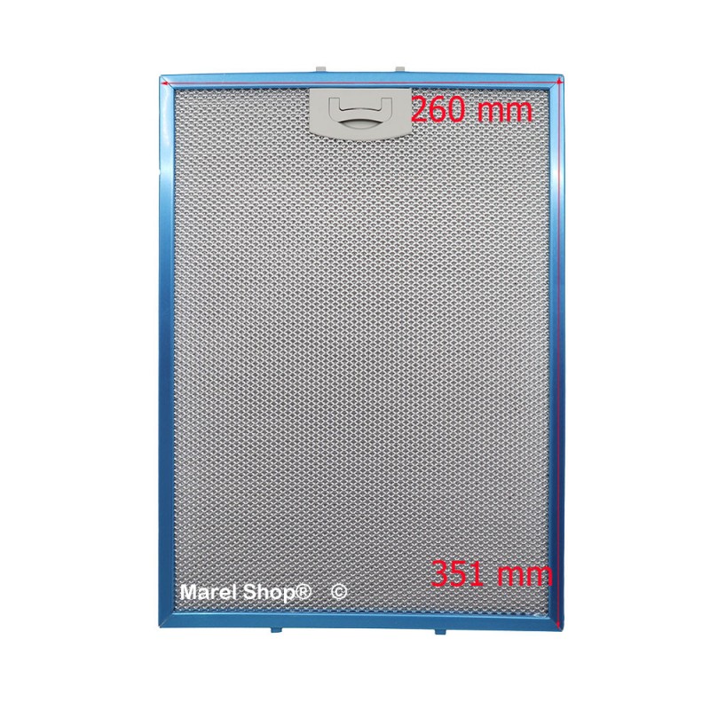 Filtro in Alluminio Antigrasso Metallico 4FIL0097 per Cappa Tecnowind 260 x 351 x 8 mm 30302013